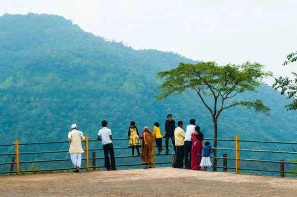 Chikhaldara Maharashtra India Сентября 2019 Неопознанное Посещение Туристами Наслаждение Природой — стоковое фото