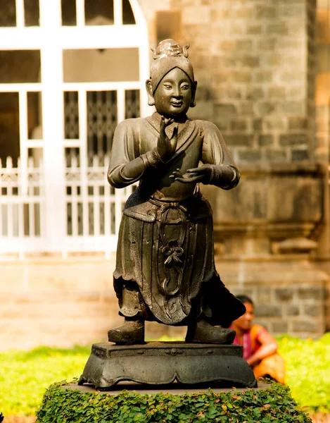 Antike Metallskulptur Des Indischen Hindu Gottes Und Der Indischen Göttin — Stockfoto