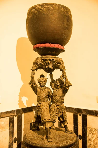 Antike Metallskulptur Des Indischen Hindu Gottes Und Der Indischen Göttin — Stockfoto