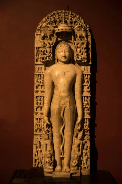 Eine Alte Indische Skulptur Des Hindu Gottes Und Der Stein — Stockfoto