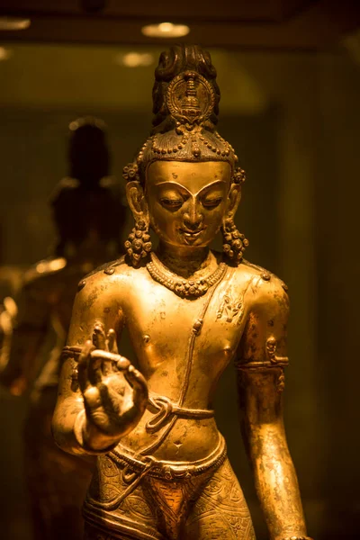 Starověká Kovová Socha Indického Hinduistického Boha Bohyně — Stock fotografie