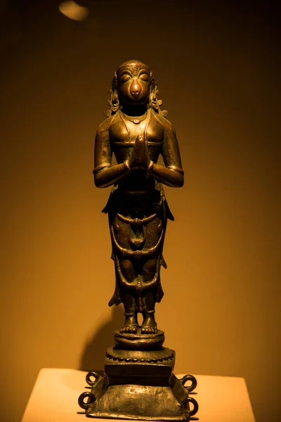Старовинна Металева Скульптура Індійського Бога Богині — стокове фото