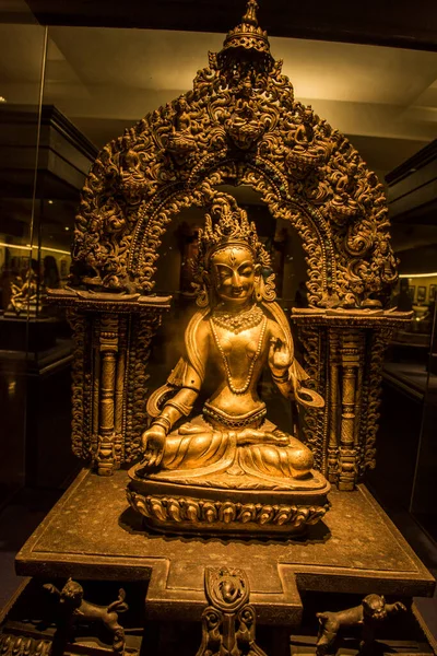 Antike Metallskulptur Des Indischen Hindu Gottes Und Der Indischen Göttin — Stockfoto