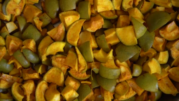 Indyjski Tradycyjny Surowy Ogórek Mango — Wideo stockowe