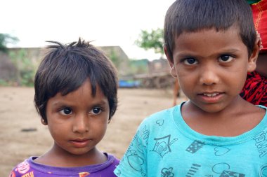 AMRAVATI, MAHARASHTRA, INDIA 27 HAZİRAN 2020: Keçi ve koyun sürüleri ile Rebari topluluğunun kırsal kesimi. Rebariler, Rajasthan eyaletinde yaşayan göçebe bir kabilelerdir..