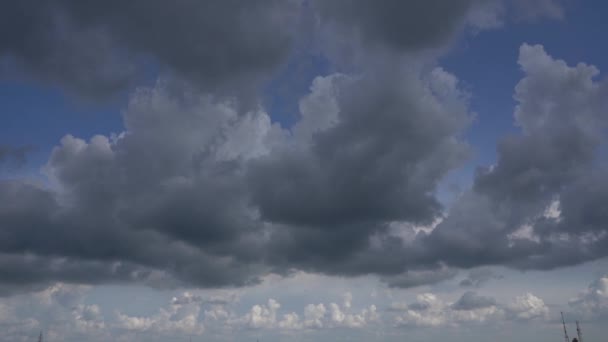 Nuvole Tempesta Grigio Scuro Cielo Drammatico — Video Stock