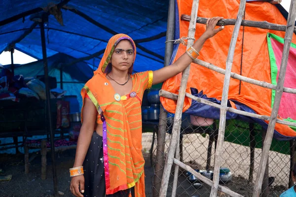 Amravati Maharashtra Inde Juin 2020 Portrait Une Femme Communauté Rebari — Photo