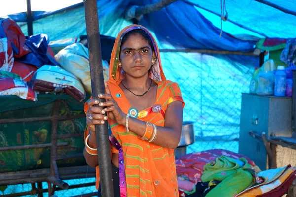 Amravati Maharashtra India Junio 2020 Retrato Una Mujer Comunidad Rebari — Foto de Stock