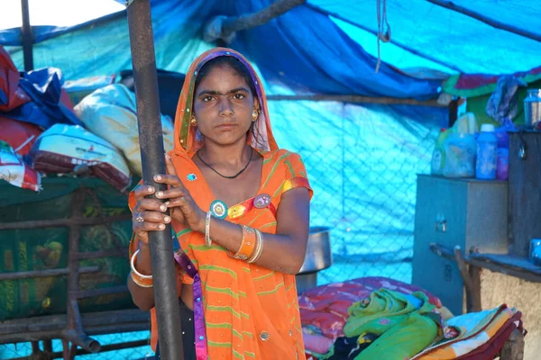 Amravati Maharashtra Inde Juin 2020 Portrait Une Femme Communauté Rebari — Photo