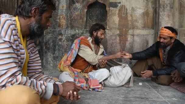 Vrindavan India March 2017 Unidentified Sadhu Religious Ascetic Holy Person — 图库视频影像