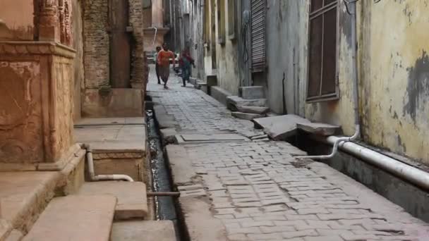 Vrindavan India March 2017 Unidentified People Street Vrindavan — 图库视频影像