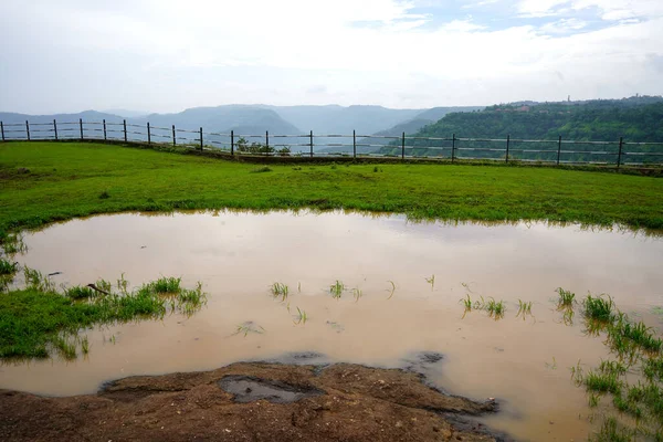 Verão Verde Lagoa Rural Água — Fotografia de Stock