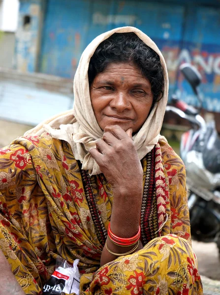 Chikhaldara Maharashtra Indien Juni 2020 Portrait Unbekannter Glücklicher Indischer Landbevölkerung — Stockfoto