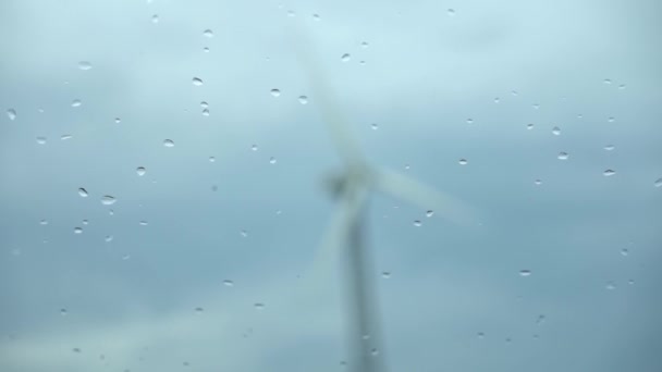 Экологическая Энергия Ветряные Турбины Генерирующие Электричество — стоковое видео