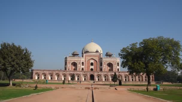 Humayun Mezarı Humayun Mezarı Delhi Nin Ünlü Simgelerinden Biridir Anıt — Stok video