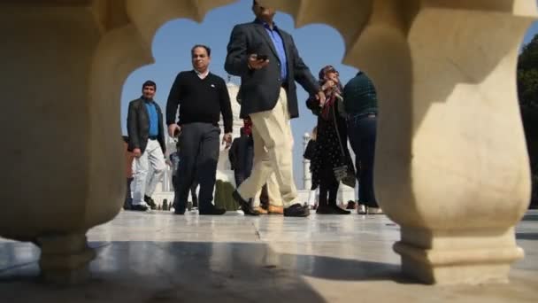 Agra Inde Fevrier 2018 Les Touristes Indiens Monde Entier Visitent — Video