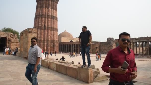 Agra India February Bruary 2018 Tourists Red Fort Agra Fort — 图库视频影像