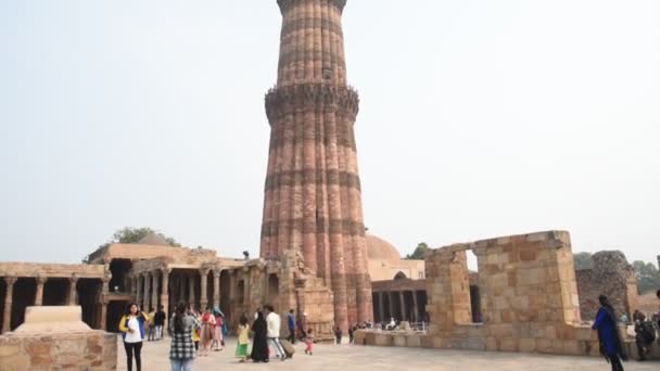 Agra India Febrero 2018 Turistas Fuerte Rojo Agra Este Fuerte — Vídeo de stock