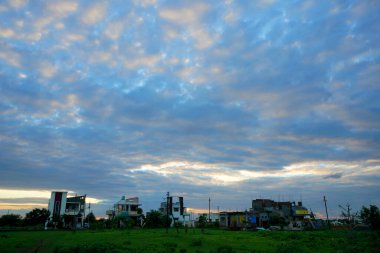 Sky and clouds background, India.