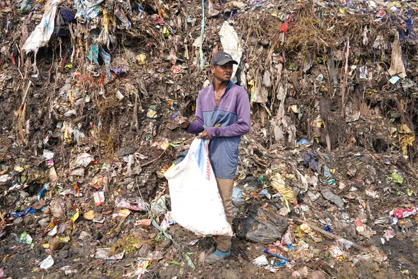 Amravati Maharashtra India Octubre 2020 Recolectores Trapo Identificados Buscan Material — Foto de Stock