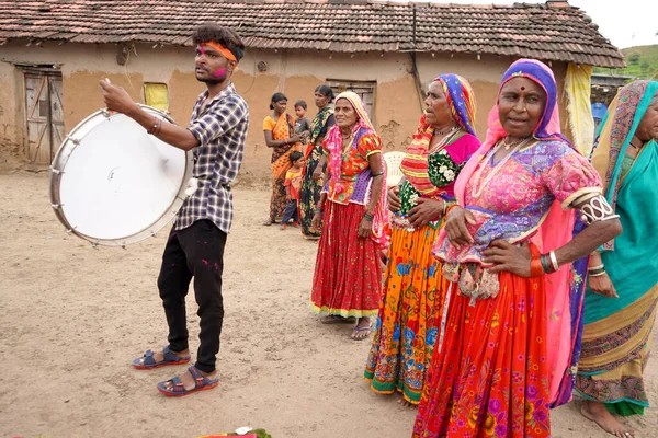 Amravati Maharashtra India Září 2020 Neznámý Indický Kmenový Lambada Nebo — Stock fotografie