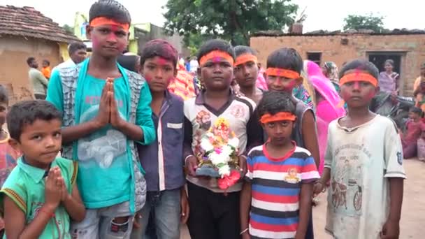 Amravati Maharashtra Índia Setembro 2020 Homens Mulheres Tribo Indiana Lambada — Vídeo de Stock