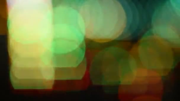 Festlig Abstrakt Bakgrund Med Bokeh Defocused Lampor Ljus Bokeh Video — Stockvideo
