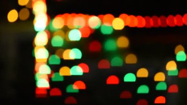 Bokeh odaklanmış ışıkları, Light Bokeh videosu olan şenlikli soyut arkaplan.