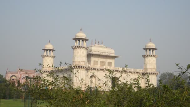 Mad Daulah Baby Taj Veya Jewel Box Mezarı Agra Hindistan — Stok video