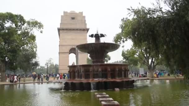 Delhi Inde Janvier 2018 Touriste India Gate India Gate Est — Video