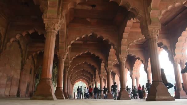 Fuerte Rojo Delhi Patrimonio Mundial Unesco — Vídeo de stock