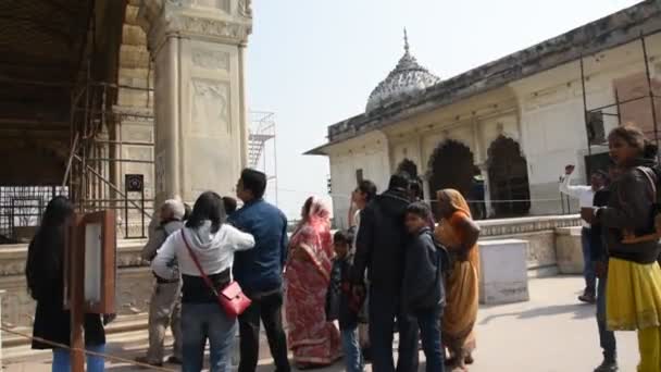 Delhi India Gennaio 2018 Popolazione Turistica Locale Visita Allo Storico — Video Stock