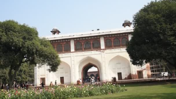 Rotes Fort Delhi Unesco Weltkulturerbe — Stockvideo