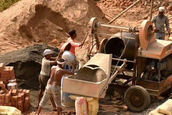 Mumbai Maharashtra India December 2019 Construction Workers Working Building Development — Fotografia de Stock