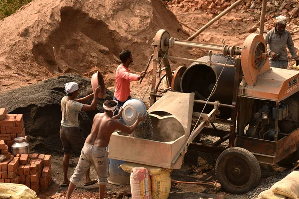 Mumbai Maharashtra India December 2019 Construction Workers Working Building Development — Fotografia de Stock