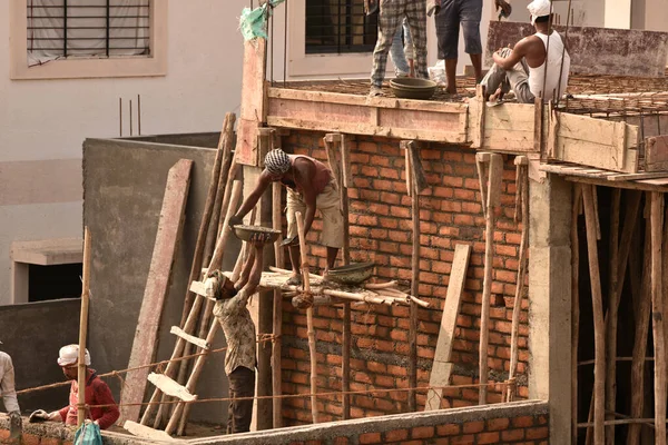 Mumbai Maharashtra India December 2019 Construction Workers Working Building Development — Foto Stock