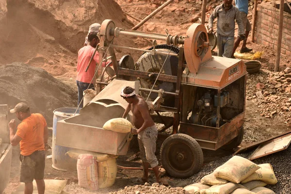 Mumbai Maharashtra India December 2019 Construction Workers Working Building Development — Fotografia de Stock