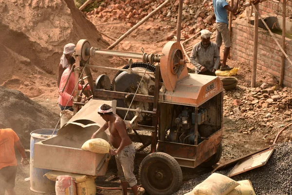 Mumbai Maharashtra India December 2019 Construction Workers Working Building Development — Fotografia de Stock