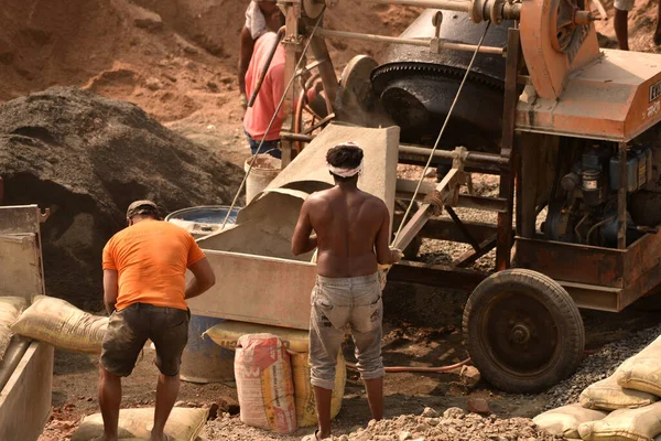 Mumbai Maharashtra India December 2019 Construction Workers Working Building Development — Fotografia de Stock