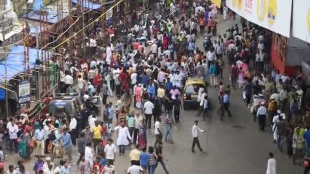 Mumbai India September 2018 Tusentals Anhängare Samlas För Att Samlas — Stockvideo