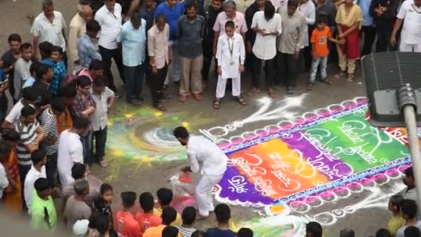 2018 Mumbai India Septembmber 2018 신자들 일간의 가네쉬 축제의 알리는 — 비디오