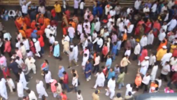 Mumbai Índia Setembro 2018 Milhares Devotos Reúnem Para Reunir Estrada — Vídeo de Stock