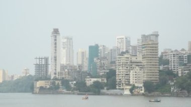 Mumbai Ufuk Çizgisi Manzarası Mumbai, Hindistan 'dan Marine Drive