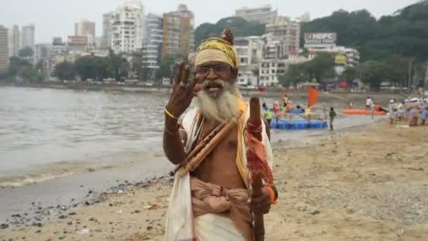Mumbai India 2018 해변의 — 비디오