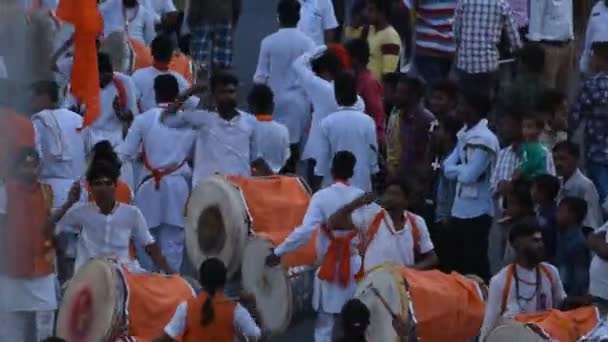 Amravati Maharashtra India Septiembre Procesión Del Señor Ganesha Para Ganesh — Vídeo de stock