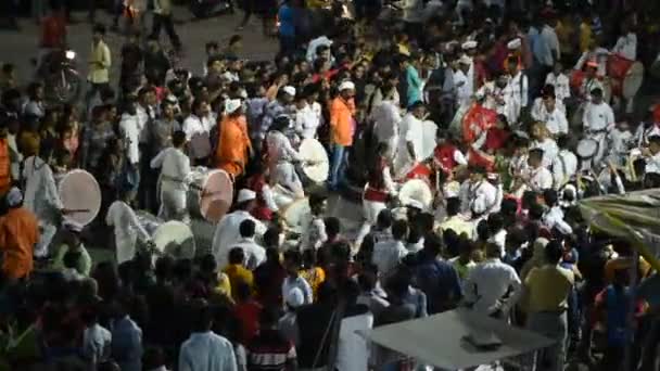 Amravati Maharashtra India Septiembre Procesión Del Señor Ganesha Para Ganesh — Vídeo de stock