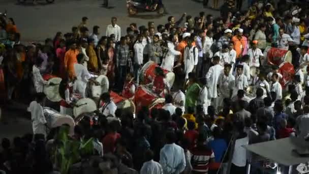 Amravati Maharashtra India Septiembre Procesión Del Señor Ganesha Para Ganesh — Vídeos de Stock