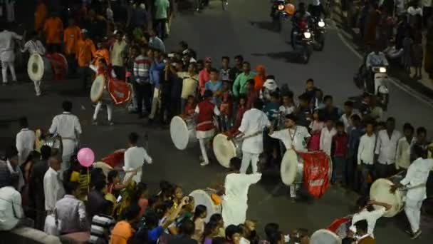 Amravati Maharashtra India Septiembre Procesión Del Señor Ganesha Para Ganesh — Vídeo de stock