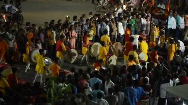 Amravati Maharashtra India September Lord Ganesha Trains Ganesh Chaturthi People — 비디오