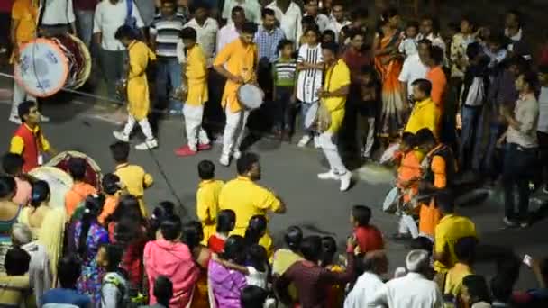 Amravati Maharashtra Índia Setembro Lord Ganesha Procissão Para Ganesh Chaturthi — Vídeo de Stock